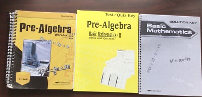 A Beka Pre-Algebra Basic Math II Tests & Quiz Key, Bsc Math Key, WorkText TE Key