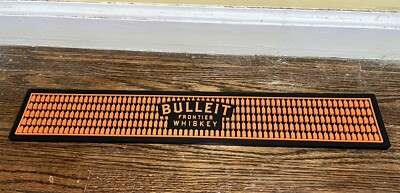 Bulleit Bourbon Frontier Whiskey Rubber Bar Mat Man Cave Kentucky 21''L BRAND NEW