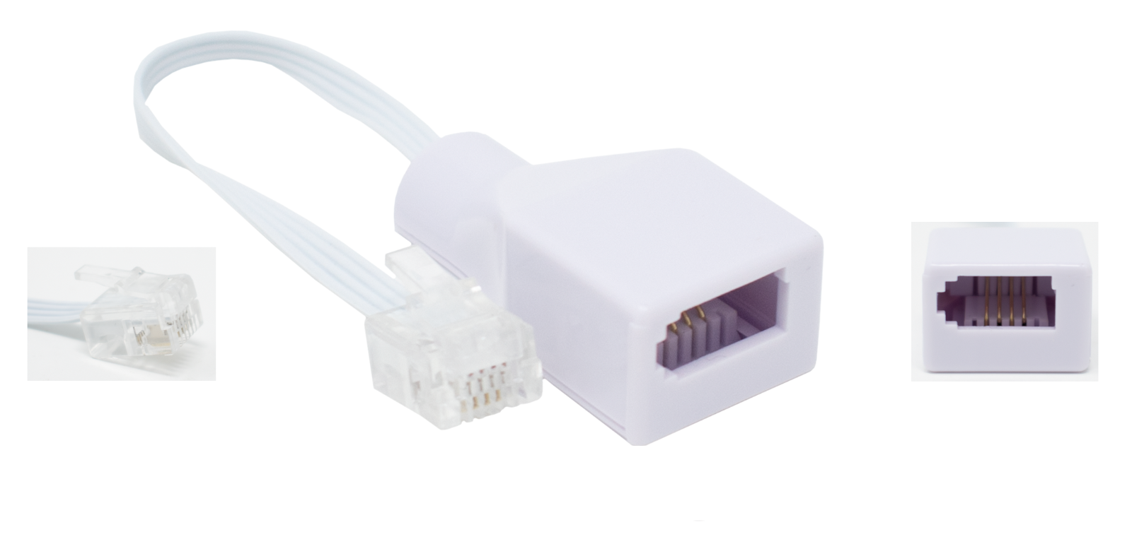 BT Socket to RJ11 Plug Telephone Line Adapter SKY or Virgin Modem Hub