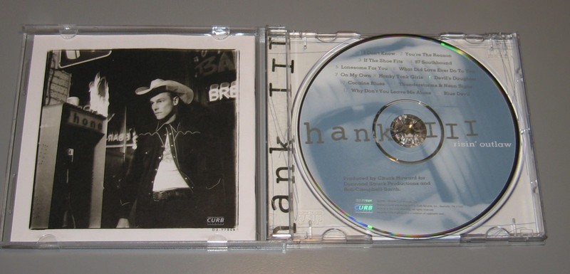Hank III - Risin' Outlaw (CD, 1999, Curb Records) Hank