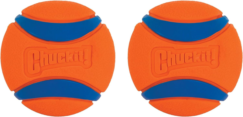 Chuckit! Ultra Ball Dog Toy, Medium (2.5 Inch Diameter) Pack of 2, for Breeds 20