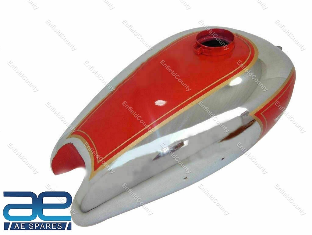 For BSA M20 Civil Model Red & Chrome Painted Petrol Fuel Gas Tank  
