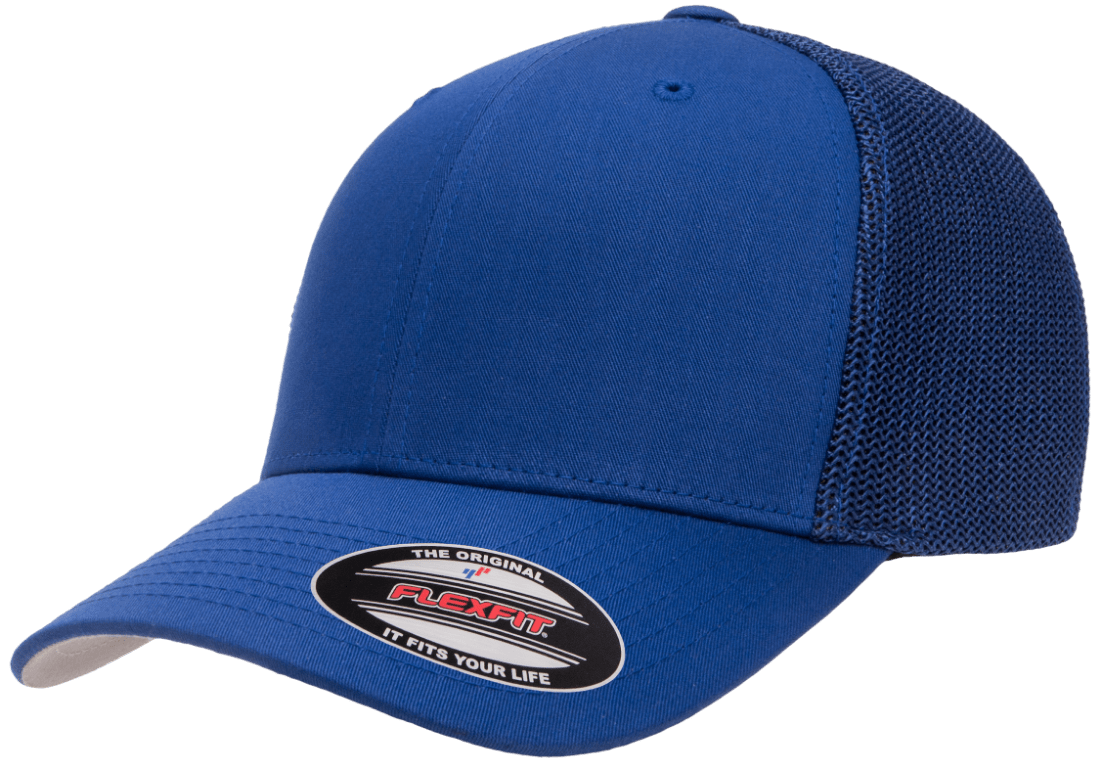 Flexfit Trucker Hat 6511 Fitted Mesh Baseball Cap Plain Blank Flex Fit OSFM