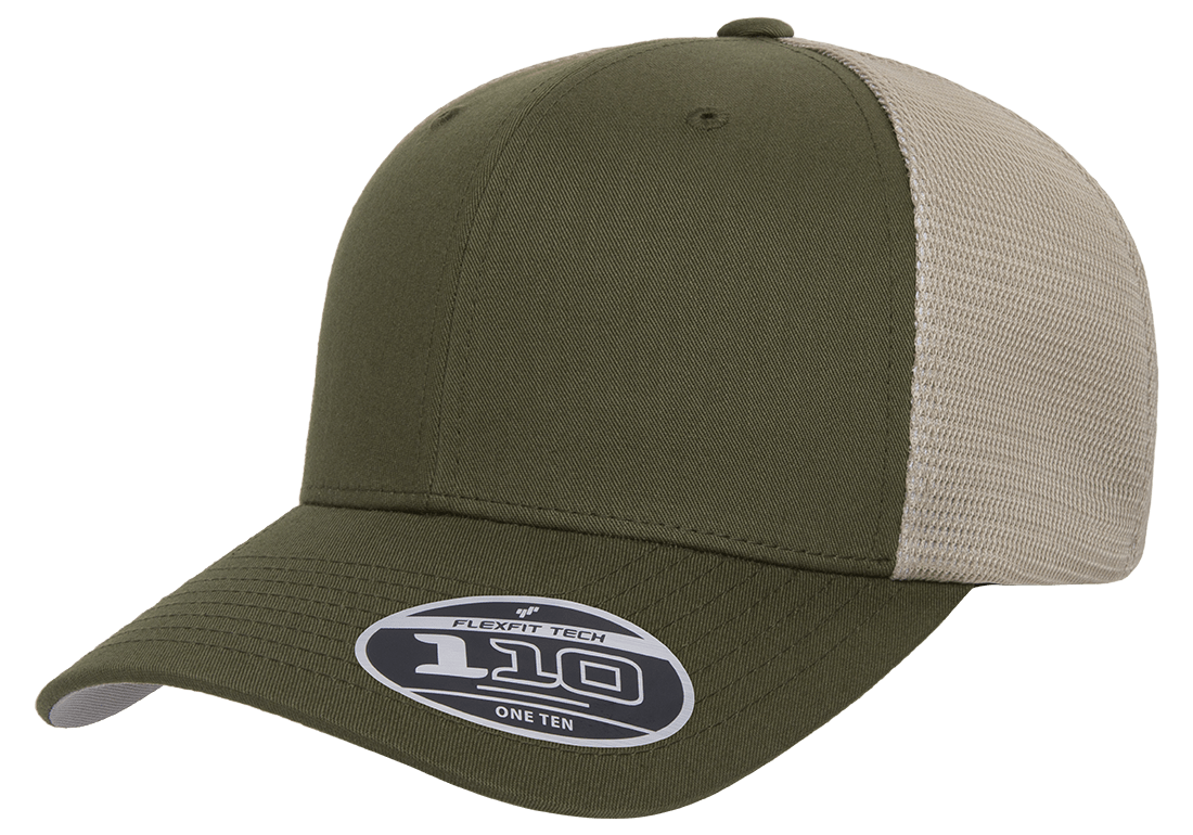 Flexfit Trucker Hat 110 6 Panel Adjustable OSFM Mesh Cap 2-Tone Flex Fit 110M/MT