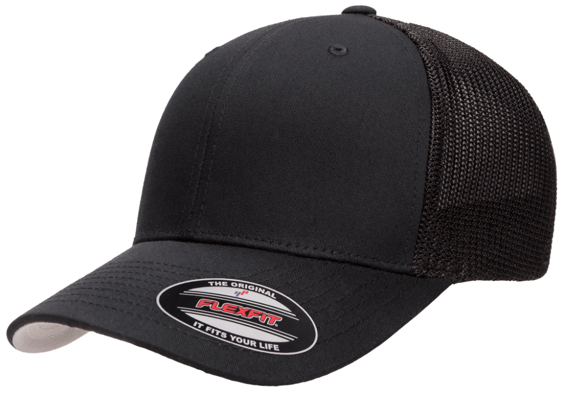 Flexfit Trucker Hat 6511 Fitted Mesh Baseball Cap Plain Blank Flex Fit OSFM