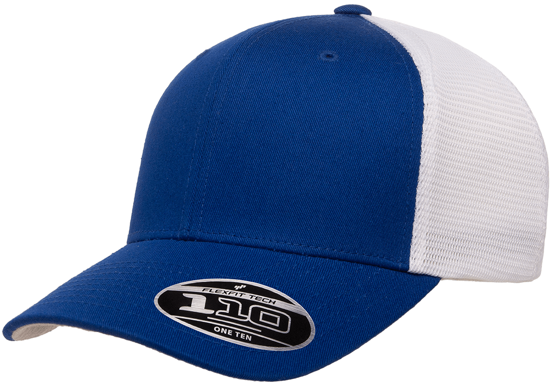 Flexfit Trucker Hat 110 6 Panel Adjustable OSFM Mesh Cap 2-Tone Flex Fit 110M/MT