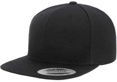 YUPOONG CLASSICS PREMIUM SNAPBACK CAP 6089 ADJUSTABLE HAT - BLACK (LOT OF 12)