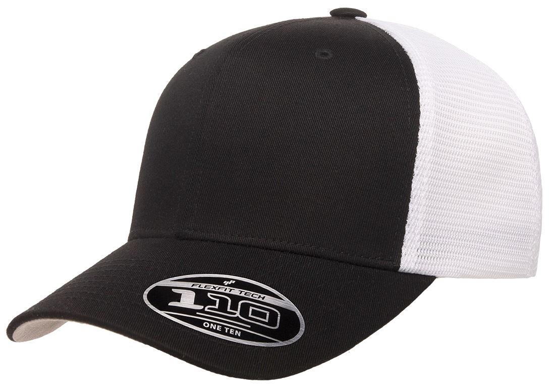 Flexfit Trucker Hat 110 6 Panel Adjustable OSFM Mesh Cap 2-Tone Flex Fit 110M/MT