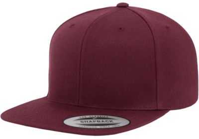 YUPOONG CLASSICS PREMIUM SNAPBACK CAP 6089 ADJUSTABLE HAT - MAROON (LOT OF 12)
