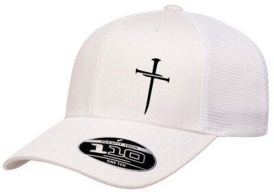 GOD THREE CRUCIFIXION NAIL CROSS RELIGION TRUCKER SNAPBACK FLEXFIT HAT