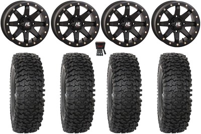 High Lifter HL9 Bdlk 15'' Wheels Bk 6+1 33'' RC500S Sticky Tires Can-Am Defender