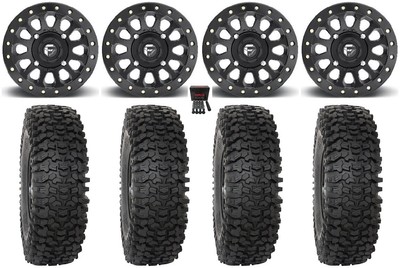 Fuel Vector Beadlock 15'' Wheels Black 35'' RC500S Sticky Tires Can-Am Defender