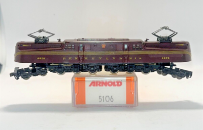 N Scale Arnold 5106 Pennsylvania Railroad Tuscan Red Locomotive