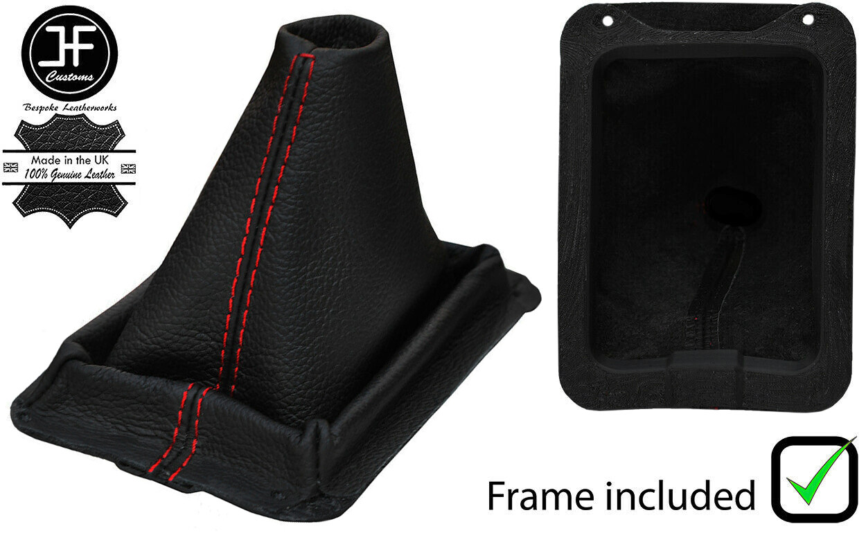 Gハジページ RED STITCH TOP-GRAIN LEATHER GEAR GAITER FITS FORD CAPRI MK1