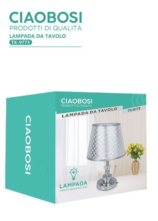 Lume Lampada Abat Jour Comodino Comò Arredo Camera Casa Luce Tx-9773 Linq