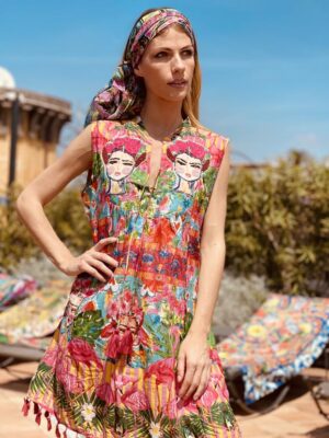 ANTICA SARTORIA 2022 THE LADIES ARE HERE..LOVELY SLEEVELESS TOP/DRESS L/XL NWT