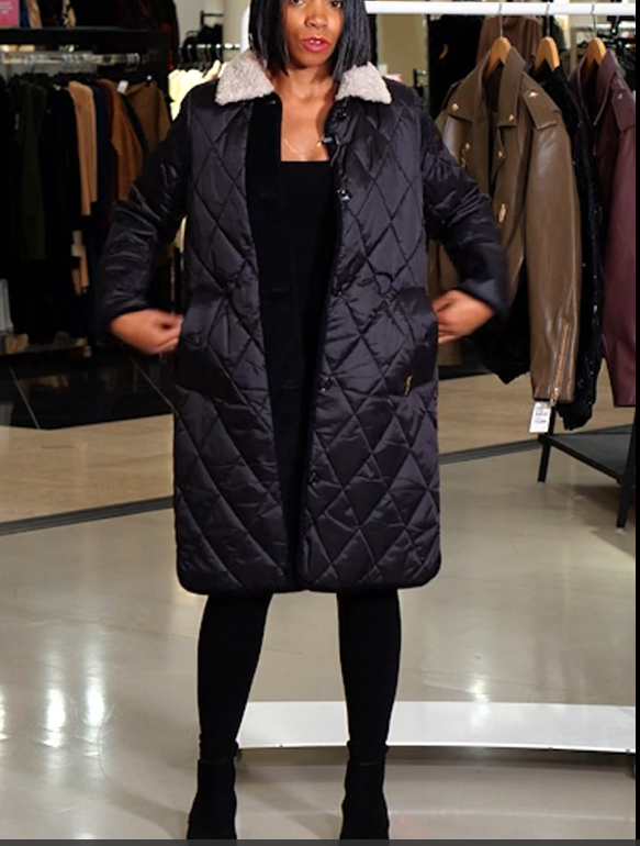 BARBOUR BARBOUR MULGRAVE QUILTED JACKET W/ FAUX SHEARLING TRIM MSRP$480 WARM +ATTRACTIVE