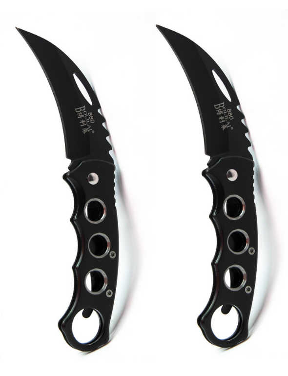 2x Karambit Klinge Kappbar Taschen-messer Bolilai 880 Jagd Angeln Camping