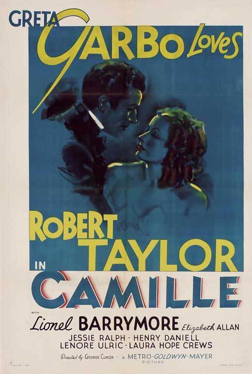 CAMILLE Movie POSTER 27x40 B Greta Garbo Robert Taylor Lionel Barrymore Henry
