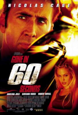 GONE IN 60 SECONDS Movie POSTER 27 x 40 Nicolas Cage, Angelina Jolie, A