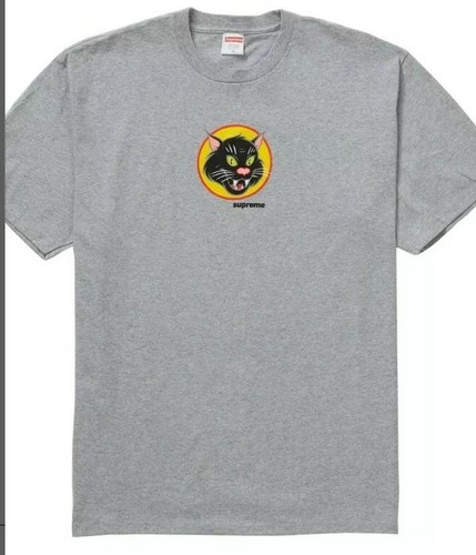 SS20 Supreme Black Cat tee shirt week 0 Grey size large | eBay