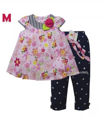 NWT Carter's Baby Girls Hearts Outfit Set Headband Clothes Size 12 18 24 Months