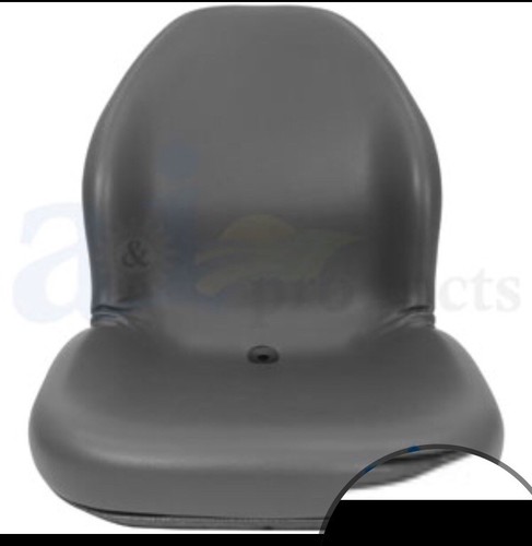 Universal High Back Seat, Bobcat, JD, NH, UTV, Tractor, Skidsteer, Gray Vinyl