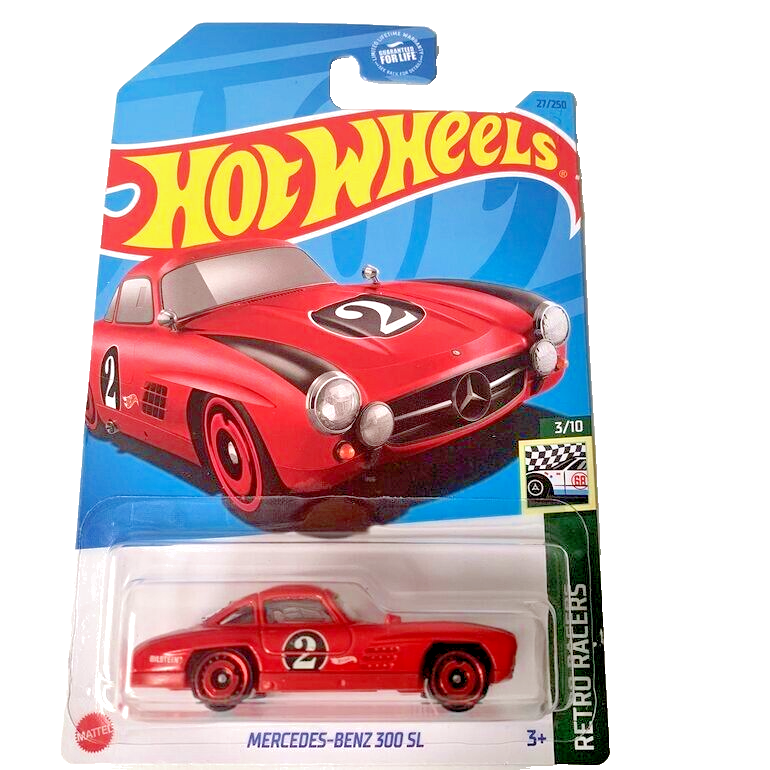 HOT WHEELS 2023 MERCEDES-BENZ 300 SL RED RETRO RACERS 27/250