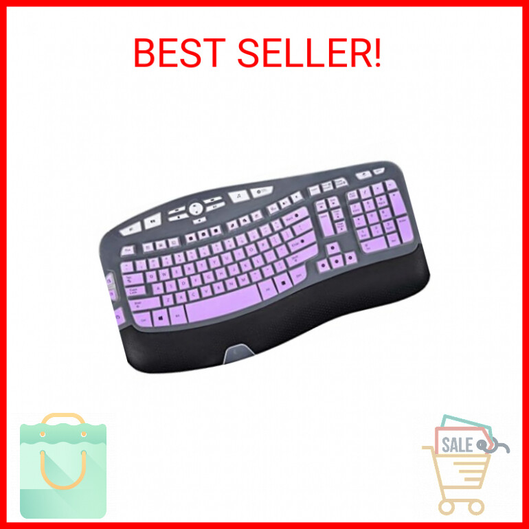 Keyboard Cover Compatible with Logitech K350 MK570 MK550 Wireless Wave Keyboard,