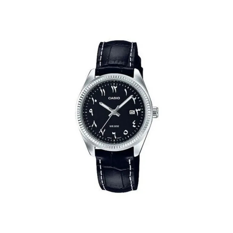 Pre-owned Casio Ltp-1302l-1b3vdf Arabic Numbers Dial Watch For Women