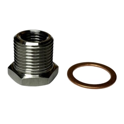 M18X1.5 Male To M12X1.25 Female Coupling Reducer Adapter Stainless Fitting
