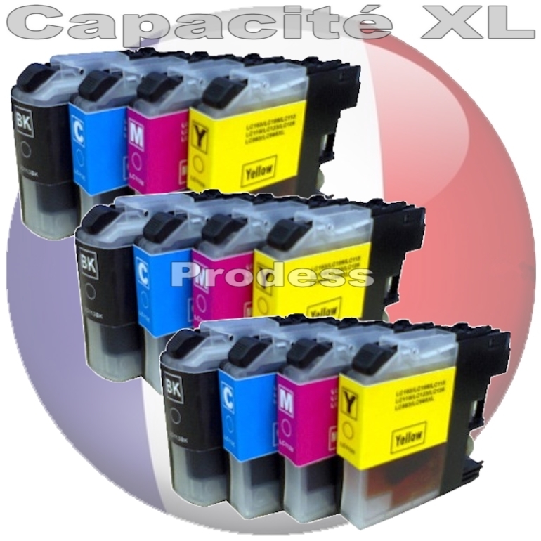 Lot De Cartouches Compatible Lc127bk Lc125c Lc125m Lc125y Brother Mfc J4410 Dw
