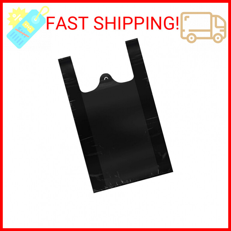 LazyMe T Shirt Bags Grocery Plastic Bags with Handles Shoppi