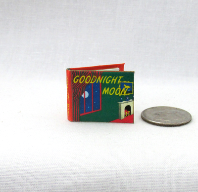 GOODNIGHT MOON 1:12 Scale Miniature Readable Color Illustrated Book