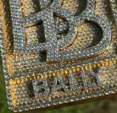 Pre-owned Nsg Men's Letter Name Initial Custom 3" Inch Pendant Simulated Diamond 925 Silver In White