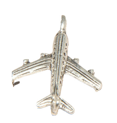 Airplane Plane Jet Jetliner Charm Tibetan Silver J1267
