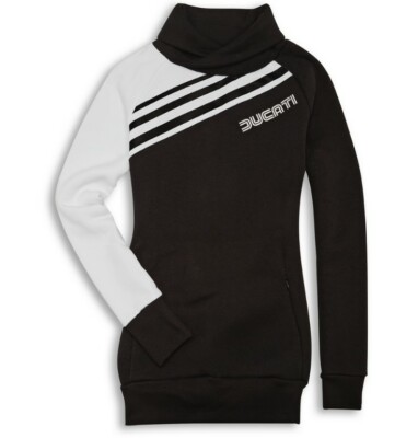 DUCATI 77 Retro Damen Sweatshirt Pullover Longshirt schwarz weiß LADY NEU  %%%
