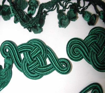 Lot of Emerald Green Passementeries (All Match in Color) (LOT 23)