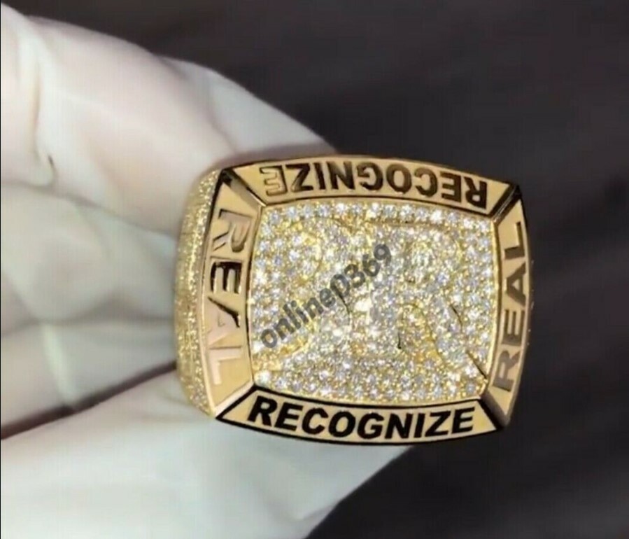 Pre-owned Online0369 Men's 2 Ct Moissanite Customized Name Letter Ring 14k Yellow Gold Plated Silver In White