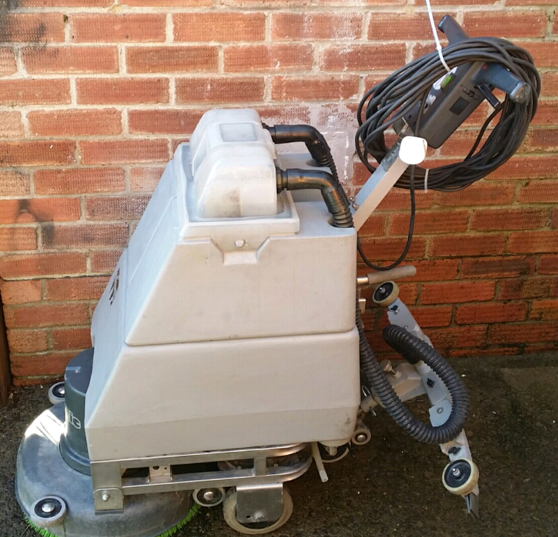 Numatic floor scrubber drier workshop garage floor cleaning machine ...