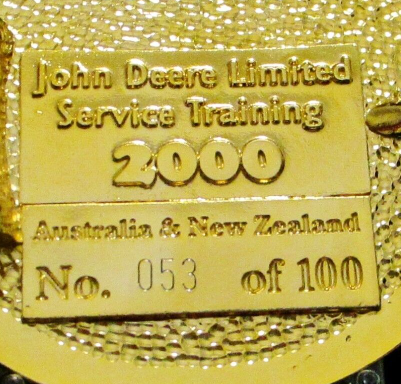 John Deere Limited Australia NZ 2000 Millennium Service Training Belt Buckle jd