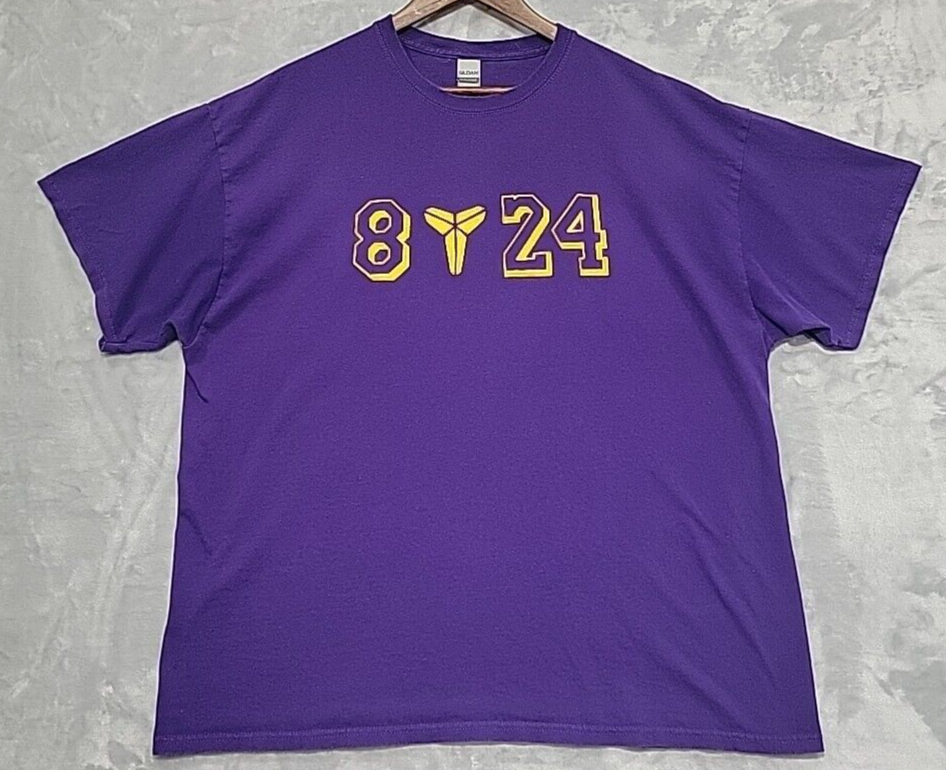 お気にいる Cotton Heavy Gildan Purple Bryant Kobe T-Shirt XXL 2XL Size ミュージシャン