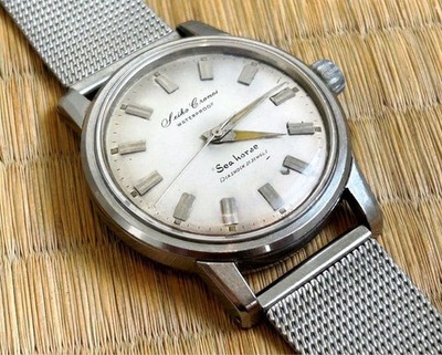 Orologio SEIKO Cronos Seahorse 1962 carica manuale quadrante argento...