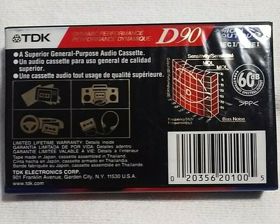 5 pack Maxell UR 120 Min + 1 TDK D90 Blank Audio Cassette Tapes BRAND NEW!!