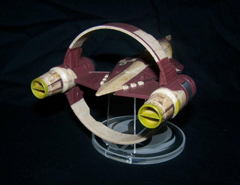 acrylic display stand for the Star Wars Micro Galaxy Squadron Jedi Starfighter
