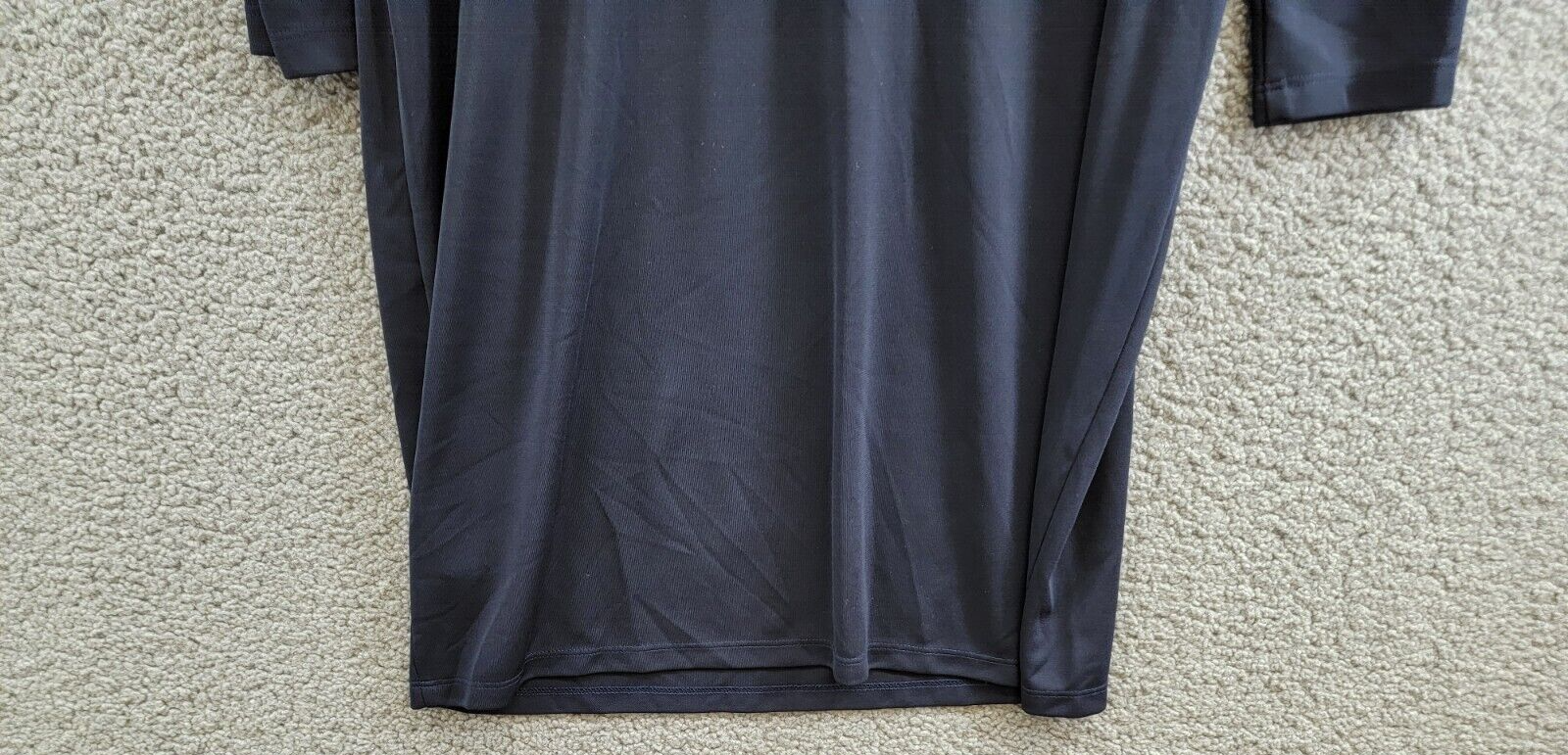 Lauren Ralph Lauren Buckle-Trim Stretch Jersey Dress Women's 8 Navy Long Sleeve - Picture 12 of 16