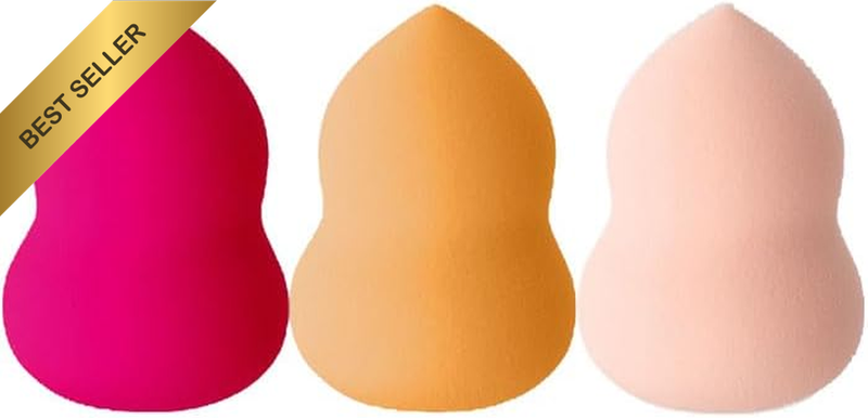 Makeup Sponges Set for Dry & Wet Use - Foundation Blending Sponge for Concealer