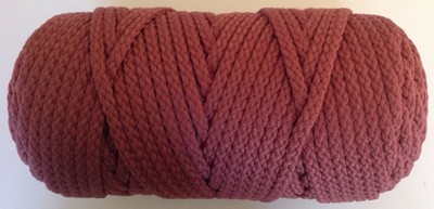 NOS Vintage Bonnie Macrame Braid Cord Yarn 100 Yds Skein 6mm Rope Rose Pink