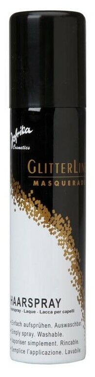 Glitter Haarspray silber - Styling Schminke Karneval Fasching