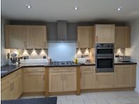 Kitchen/utility room cabinets, worktops incl. some integrated appliances 